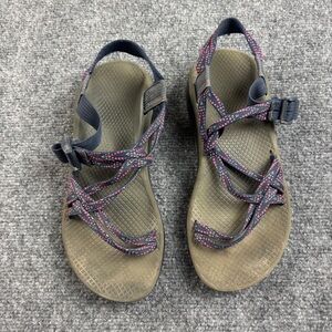 CHACO Women’s Z/Cloud Adjustable Strap Sandal Navy/Pink size: 8